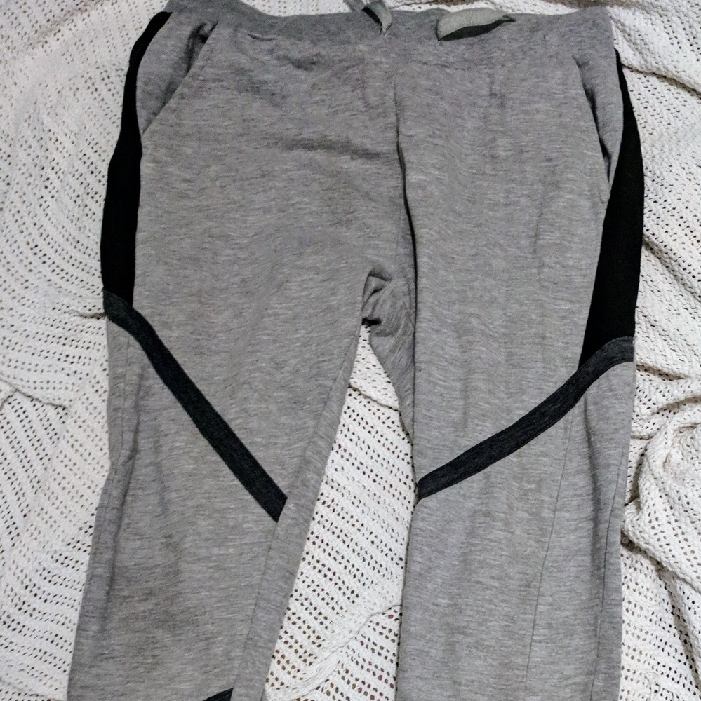 Athletex Gray Black Banded Joggers